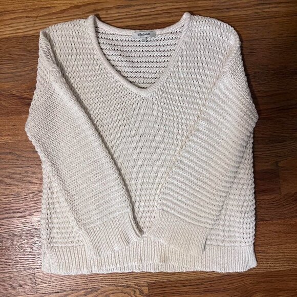 Madewell Women's White and Cream Jumper - Picture 4 of 4